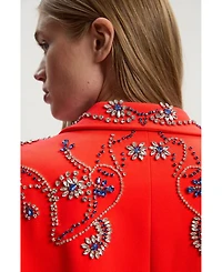 Karen Millen Women's Embellished Single Breasted Blazer