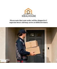 gaomon Upholstered Canopy Bed Frame Queen with headboard, Button Tufted, Nailhead Trim Design, No Box Spring Required