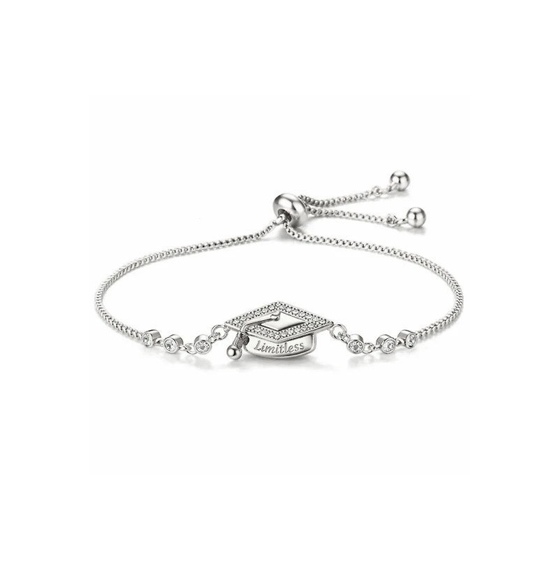 Dloria Limitless Graduation Cap Adjustable Pave Bracelet