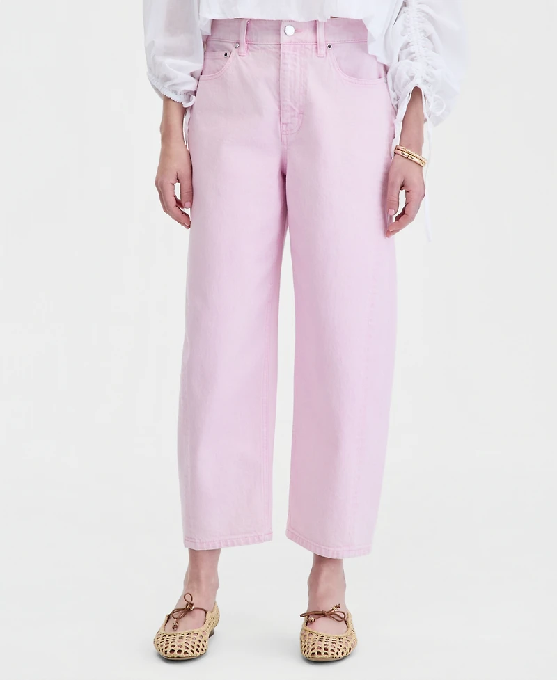 On 34th Women's Cropped High-Rise Barrel-Leg Jeans, Macy's Exclusive