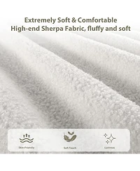 gaomon Boucle Bed Frame with Upholstered Headboard, Soft Low Profile Sturdy Platform Rounded Corners Design, Heavy Duty