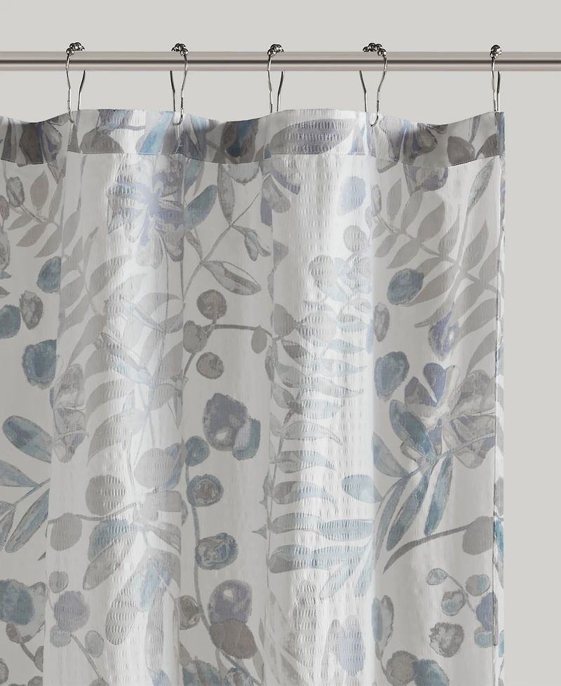 Madison Park Bonnie Printed Seersucker Shower Curtain, 72" x 72"