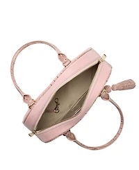 Brahmin Angie Double-Zip Leather Medium Satchel Bag