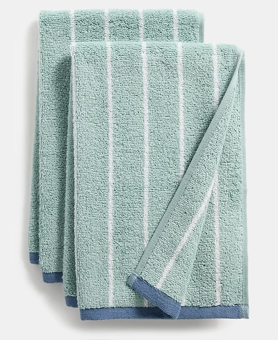 Arch Studio Quick Dry Striped Hand Towel, Set of 2, Macy's Exclusive