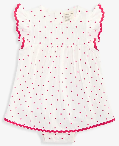 First Impressions Baby Girls' Simple Dot Cotton Sunsuit, Macy's Exclusive