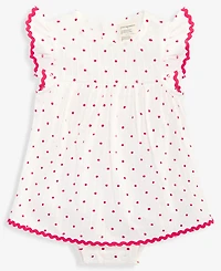 First Impressions Baby Girls' Simple Dot Cotton Sunsuit, Macy's Exclusive