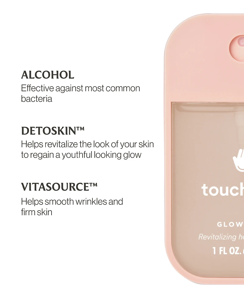 Touchland Glow Mist Rosewater Hand Sanitizer, 1 oz.