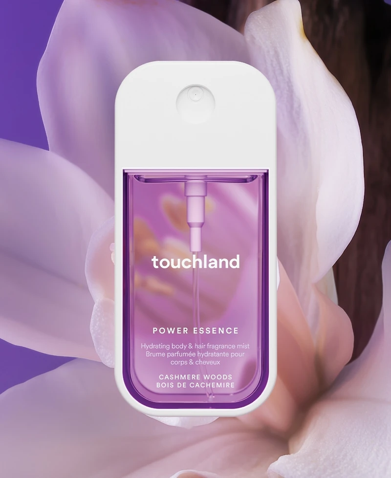 Touchland Power Essence Cashmere Woods Body and Hair Fragrance Mist, 2 oz.