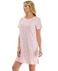 Jaclyn Intimates Women's Relaxed Short-Sleeve Sleep Shirt