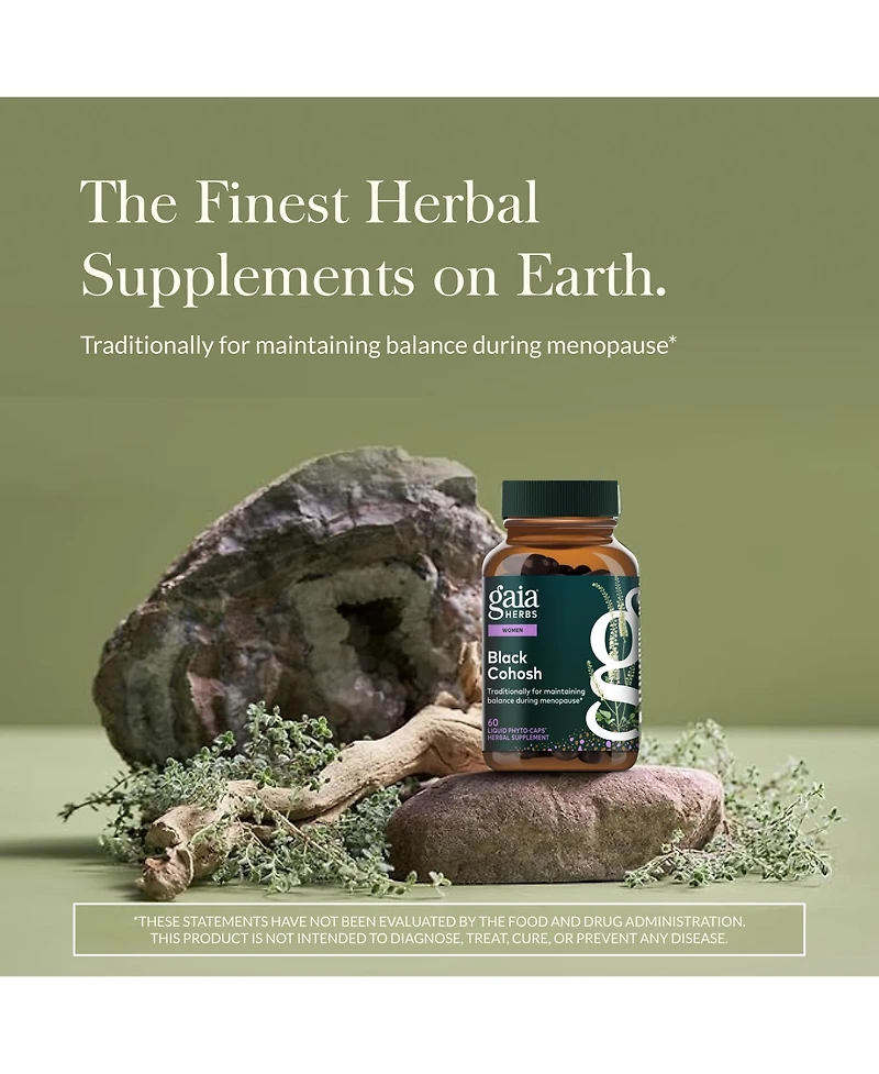 Gaia Herbs Black Cohosh - Menopause Support Supplement to Help Maintain Hormone Balance and Health for Women - With Organic Black Cohosh