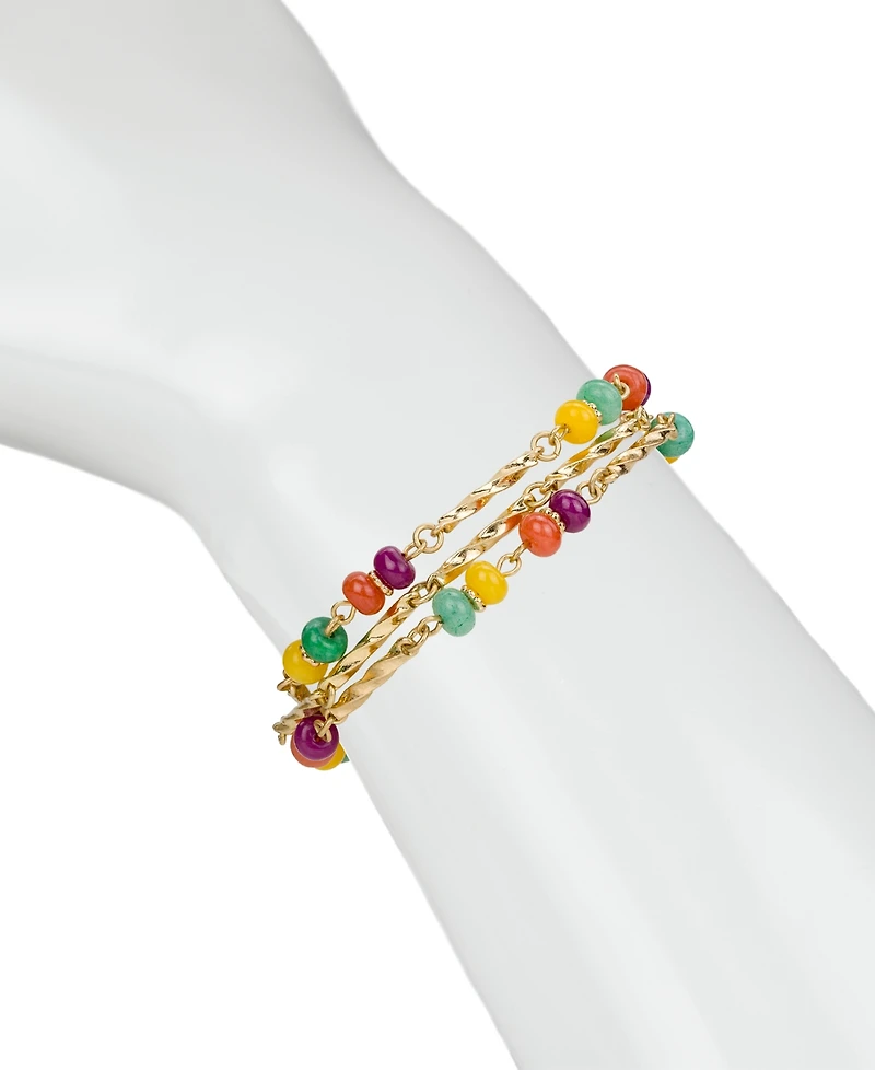 Patrica Nash Gold-Tone Plated Triple Strand Bracelet