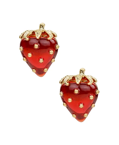 Patrica Nash Gold-Tone Plated Strawberry Button Post Earrings