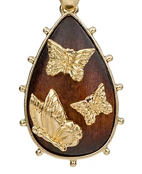 Patrica Nash Gold-Tone Plated Butterflies Teardrop Earrings