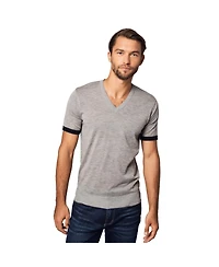 Bellemere New York Men's Striped Short Sleeve Cashmere T-shirt