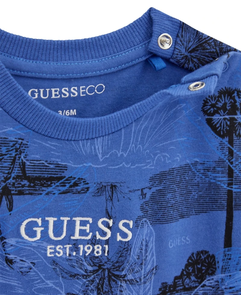Guess Baby Boys' Short-Sleeve T-Shirt and Jersey Shorts, 2-Piece Set