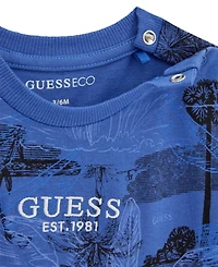 Guess Baby Boys' Short-Sleeve T-Shirt and Jersey Shorts, 2-Piece Set