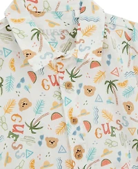 Guess Baby Boys' Short-Sleeve Button Down Shirt and Shorts Set, 2-Piece Set