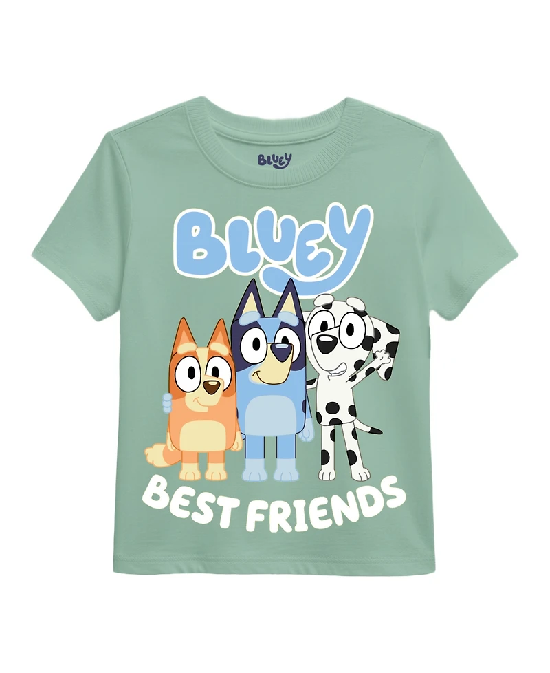 Bluey Boys' 2T-7 Short-Sleeve Graphic Print T-Shirt, 3-Pack