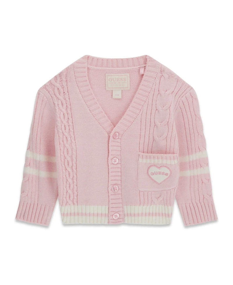 Guess Baby Girls' Long-Sleeve V-Neck Sweater