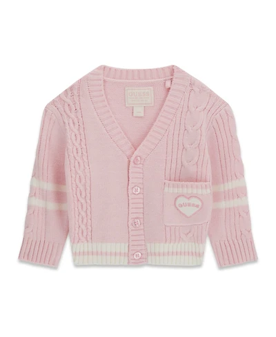 Guess Baby Girls' Long-Sleeve V-Neck Sweater