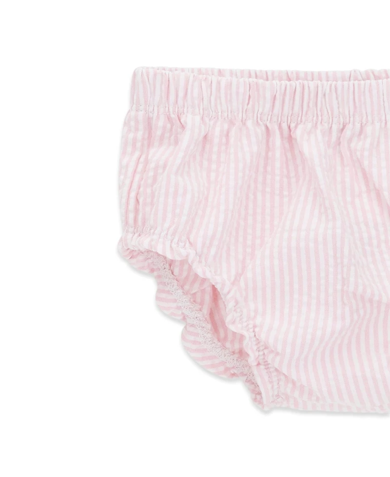 Guess Baby Girls' Mixed Fabric Dress and Matching Bloomer