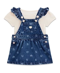 Guess Baby Girls' Bodysuit and Denim Skirtall, 2-Piece Set