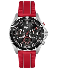 Lacoste Men's Mainsail Red Silicone Strap Watch, 43mm