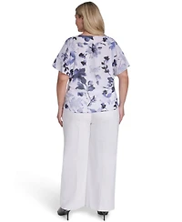 Calvin Klein Plus Printed Crew Neck Top