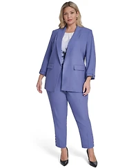 Calvin Klein Plus Open Front Notch Collar Jacket