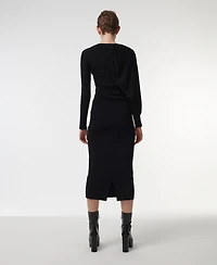 Leem Women's Knitted Scarf Detail Top