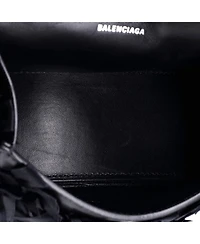 Pre-Owned Balenciaga Xs Hourglass Top Handle Bag Satin Ribbon Embellished