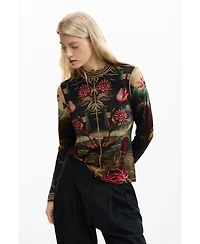 Desigual Women's Printed high neck t-shirt