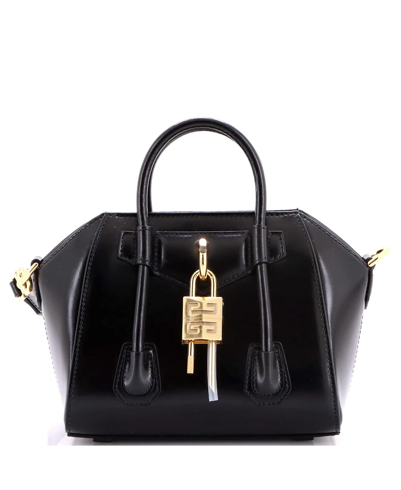 Pre-Owned Givenchy Mini Antigona Lock Bag Leather