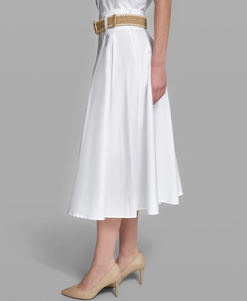 Karl Lagerfeld Paris Women's Pleated Long Midi Skirt