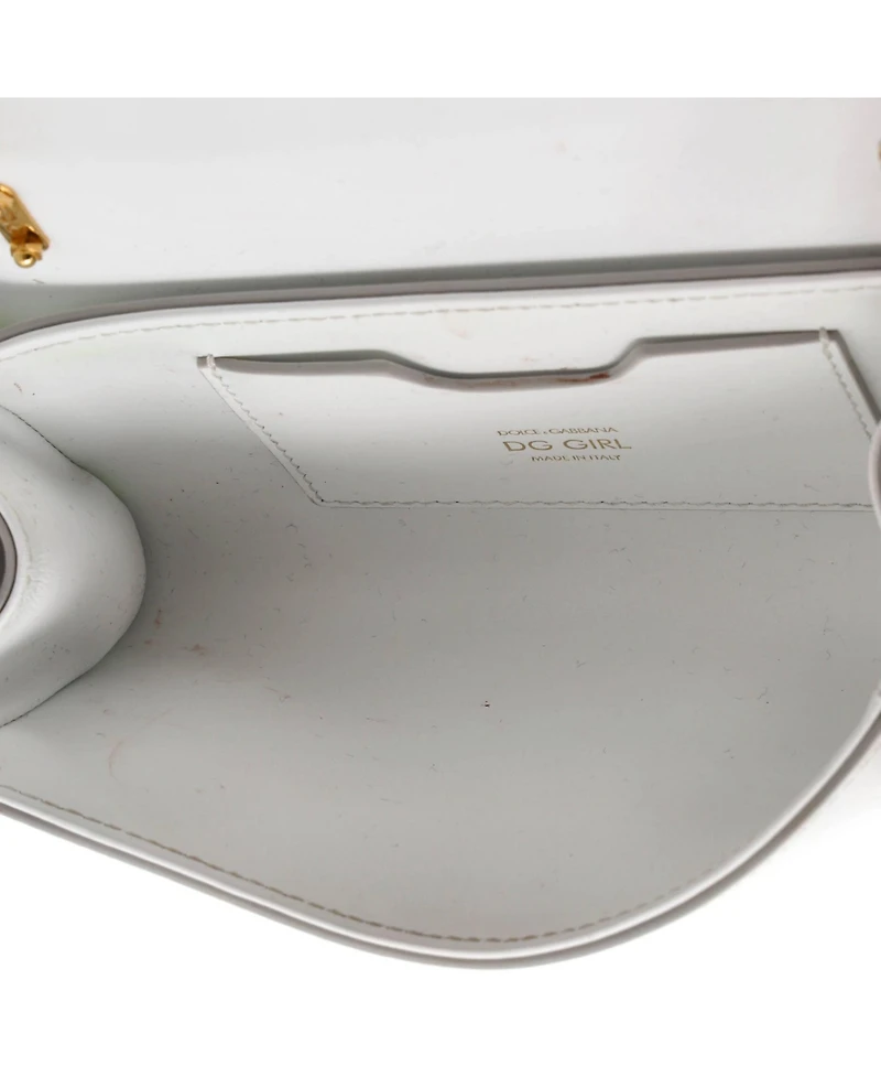 Pre-Owned Dolce & Gabbana Small Dg Girls Flap Bag Embellished Leather