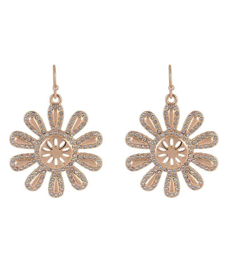 Rachel Rachel Roy Sunburt Drop Earrings with Pave Stone Accents