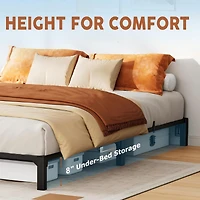 gaomon Bed Frame, Heavy Duty Metal Platform Bed Frame with Durable Iron Slat Support and Legs, No Box Spring Required, Support Up to 800 Lbs