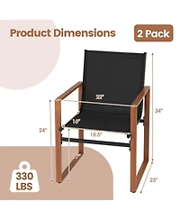 Gymax Pcs Outdoor Dining Chairs Patio Furniture Chair w/ Breathable Seat & Backrest