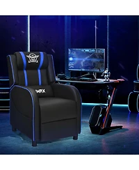Gymax Massage Gaming Recliner Chair Racing Single Lounge Sofa Home Theater Seat