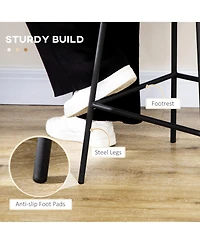 Homcom Modern Rat Bar Stools Set of for Kitchen Seating