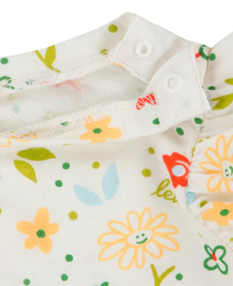 Levi's Baby Girls' Short-Sleeve T-Shirt and Skirtalls Set, 2-Piece Set