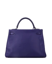 Pre-Owned HERMES Kelly 32 Handbag Verso Evercolor with Palladium Hardware