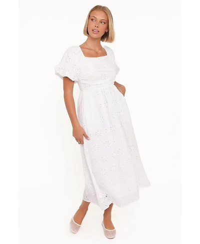 Petal and Pup Women's Clo Puff Sleeve Midi Dress