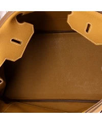 Pre-Owned HERMES Birkin 35 Handbag Brown Togo with Gold Hardware
