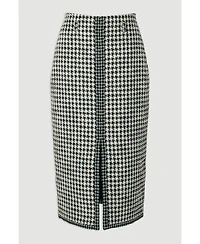 Karen Millen Women's Tweed Belted Pencil Skirt