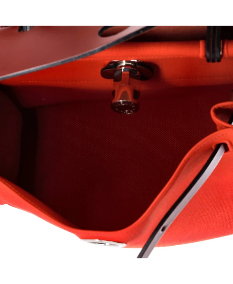 Pre-Owned HERMES 31 Herbag Zip Leather and Toile