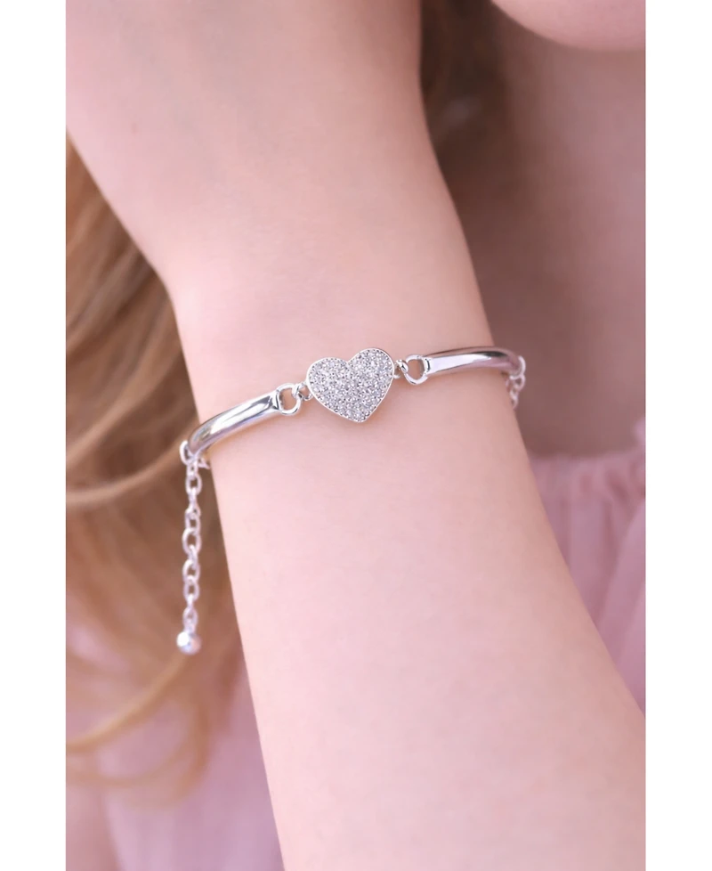 Chanteur Girls Gold Plated Cz Heart Bracelet