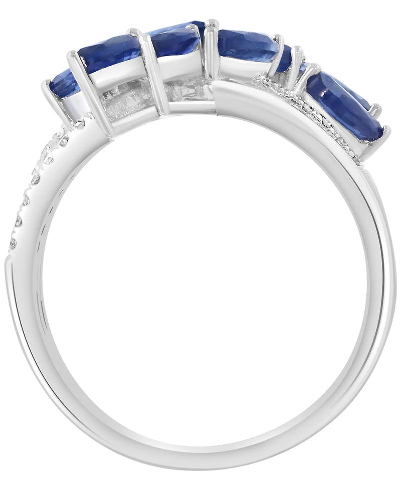 Effy Collection Sapphire (1-1/4 ct. t.w.) & Diamond (1/5 ct. t.w.) Ring in 14k White Gold