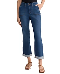 Jones New York Petite Mid-Rise Straight Fit Lexington Girlfriend Jeans