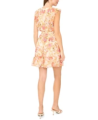 Msk Women's V-Neck Smocked Waist Mini Dress